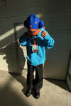 Walter Van BeirendonCK large hoodie AW22-23 8006 blue